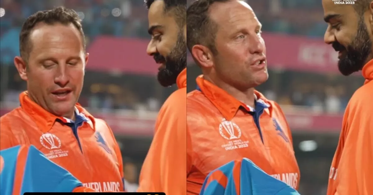 Watch: Virat Kohli gifts jersey to Netherlands team after final group stage match of CWC 2023