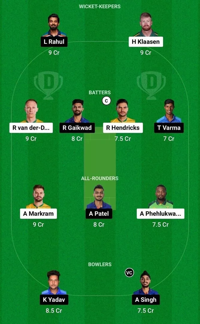 IND vs SA 2nd ODI 2023 Dream11 Team 2