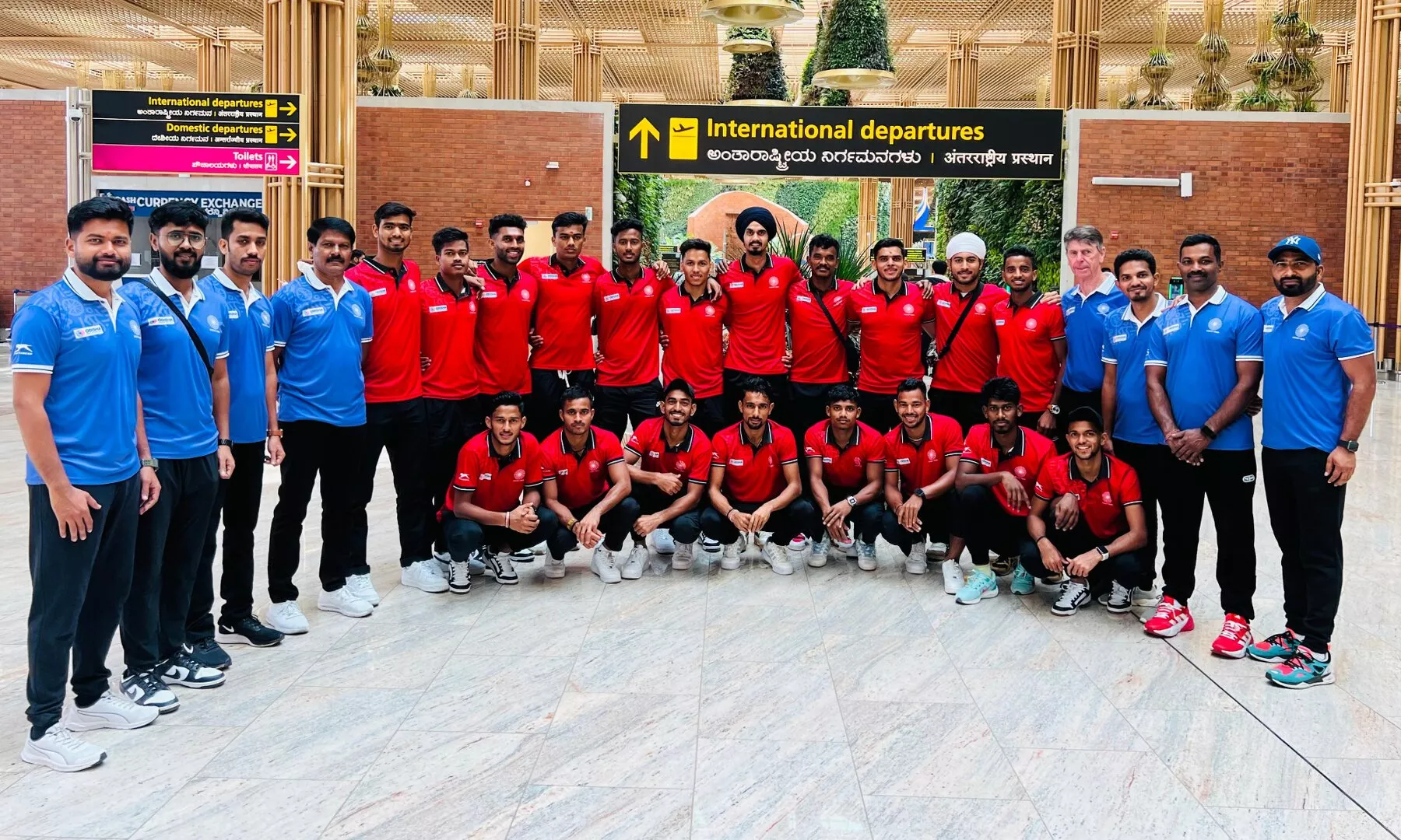 Indian junior men's hockey team depart for Kuala Lumpur to compete in FIH Hockey Men's Junior World Cup 2023