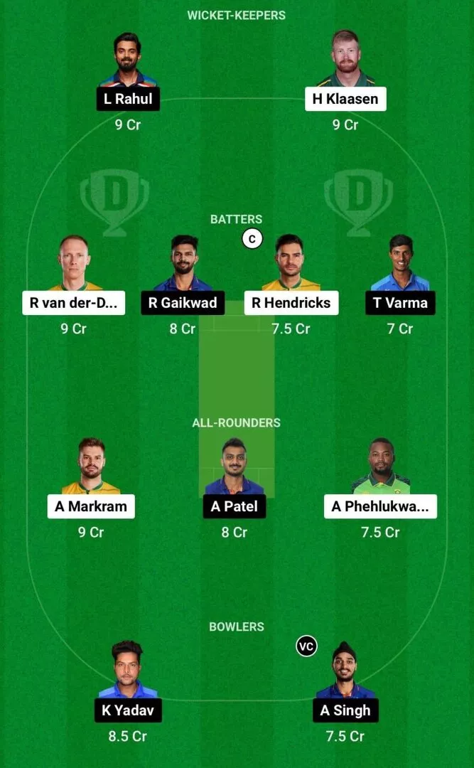 SA vs IND Dream11 2nd ODI Team 2