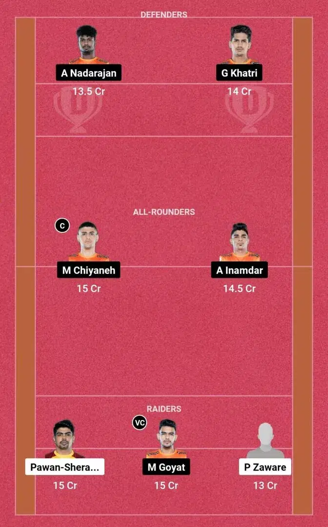 TEL vs PUN PKL 10: Dream11 टीम 1