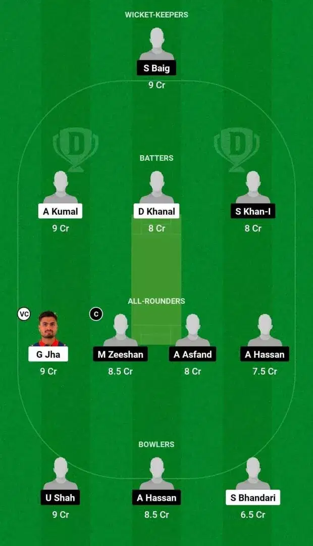 NP-U19 vs PAK-U19 Dream11 Team 1