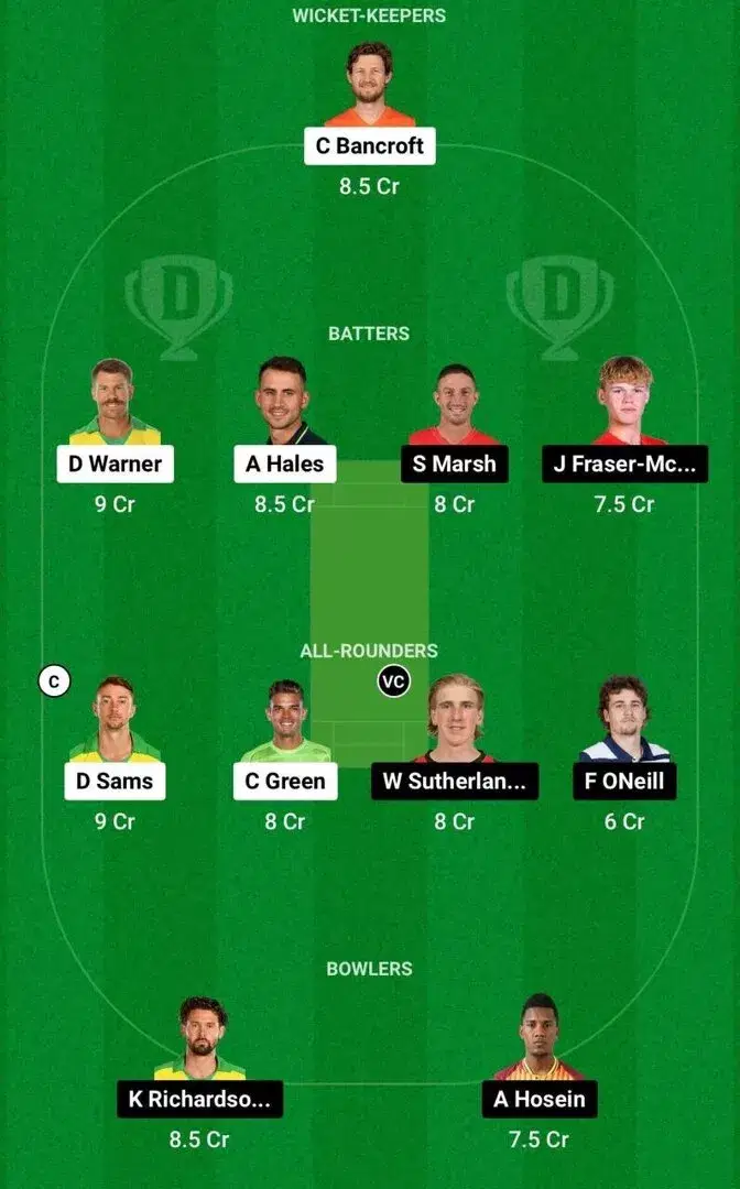 THU vs REN Dream11 Team 1