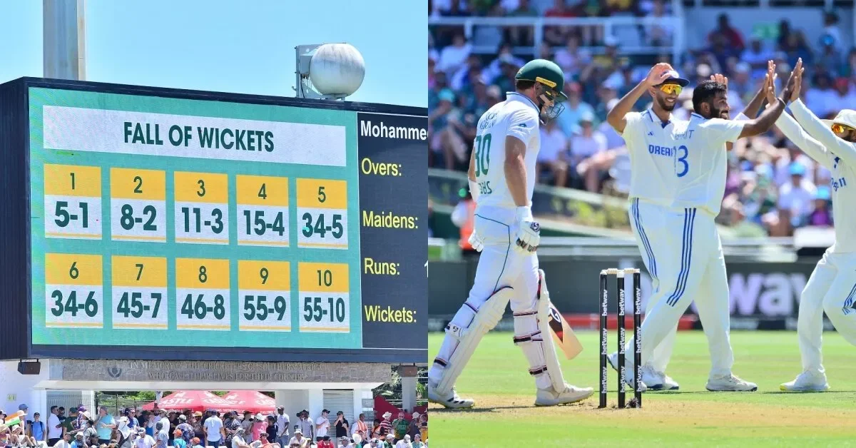 Top 5 lowest totals scored against India in Test cricket