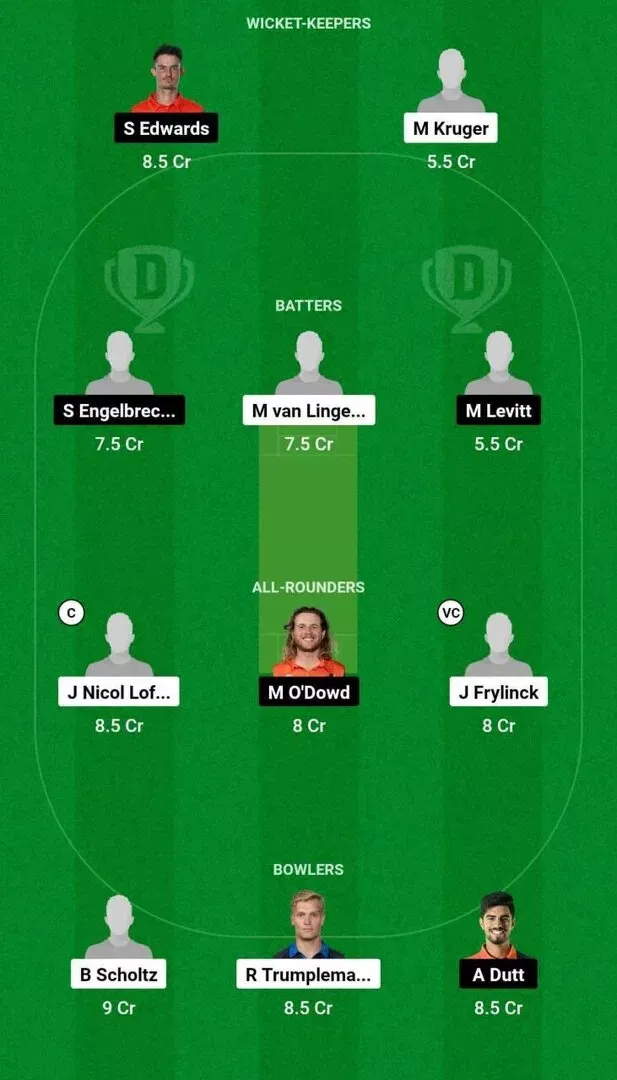 NAM vs NED Match 3 Dream11 Team 1