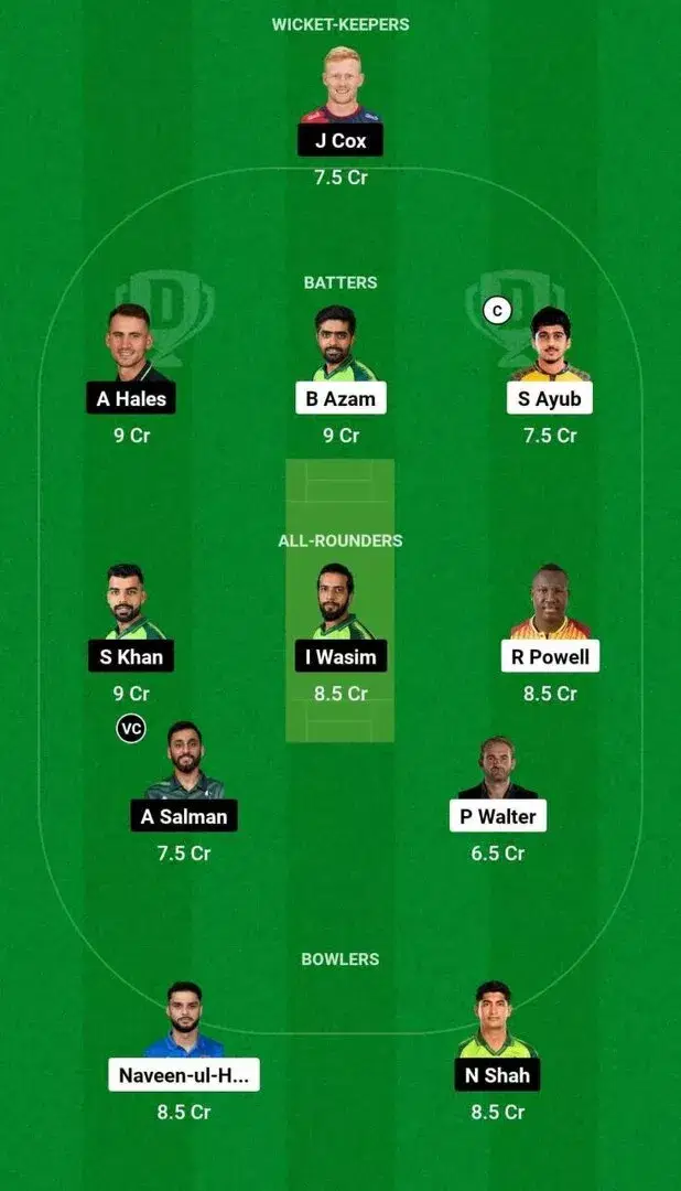 PES vs ISL PSL 2024 Dream11 Team 2