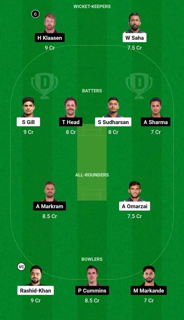 GT vs SRH IPL 2024 Dream11 Team 1