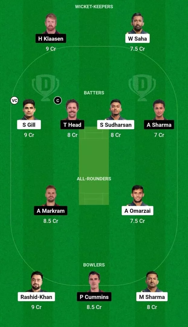 GT vs SRH IPL 2024 Dream11 Team 2