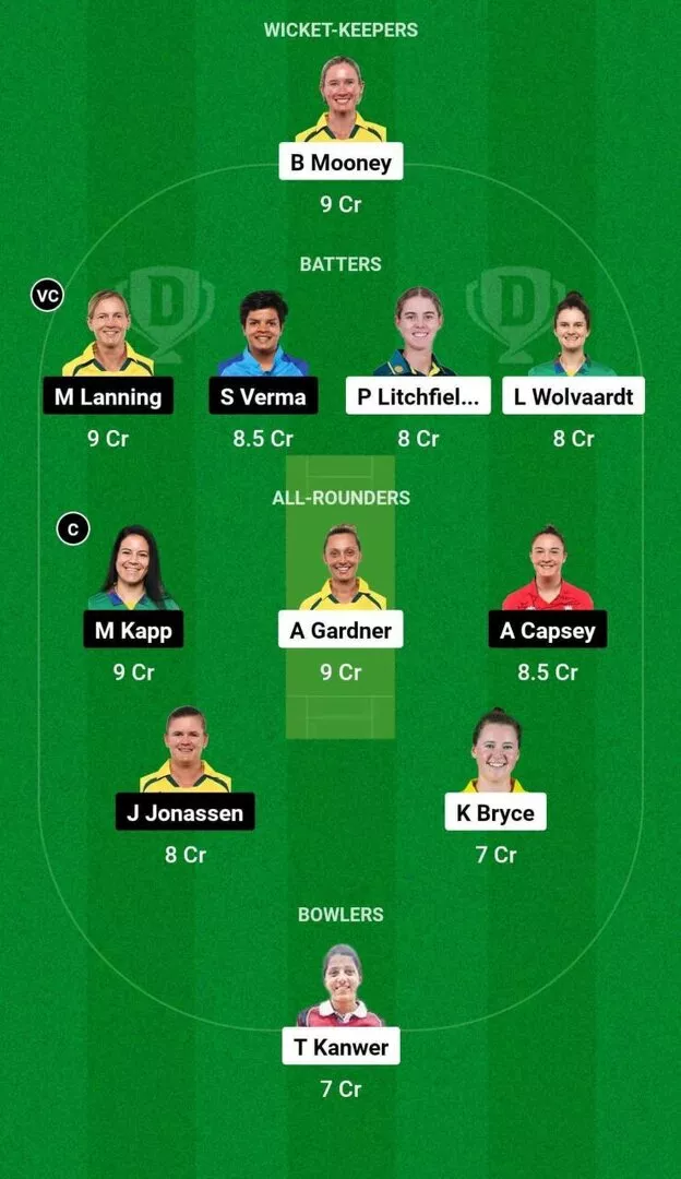 GUJ-W vs DEL-W Dream11 Team No. 2