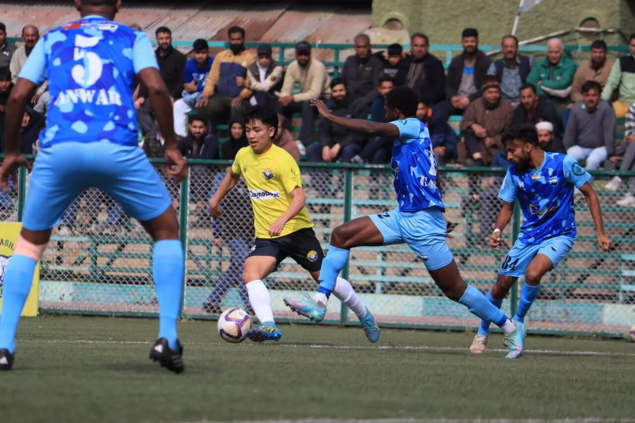 Real Kashmir vs Delhi FC in I-League.