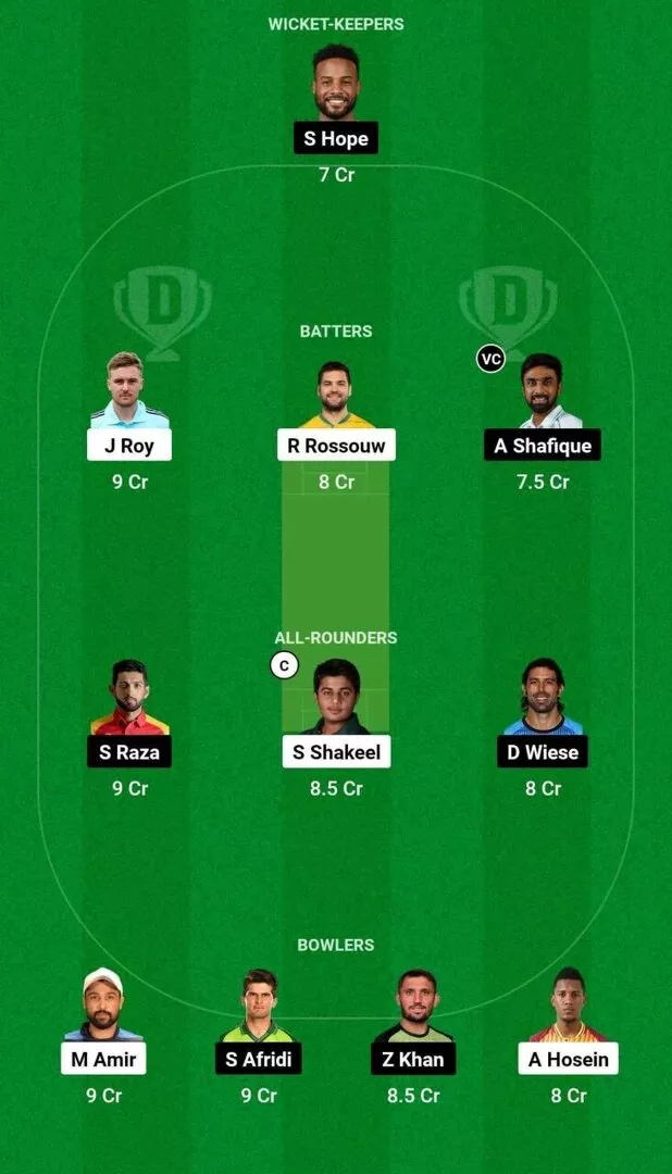 QUE vs LAH Match 28 Dream11 Team 1