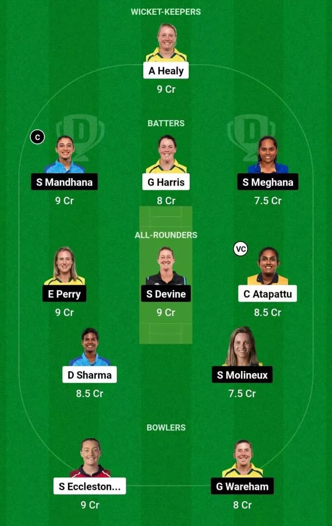 UP-W vs BAN-W Dream11 Team 2.