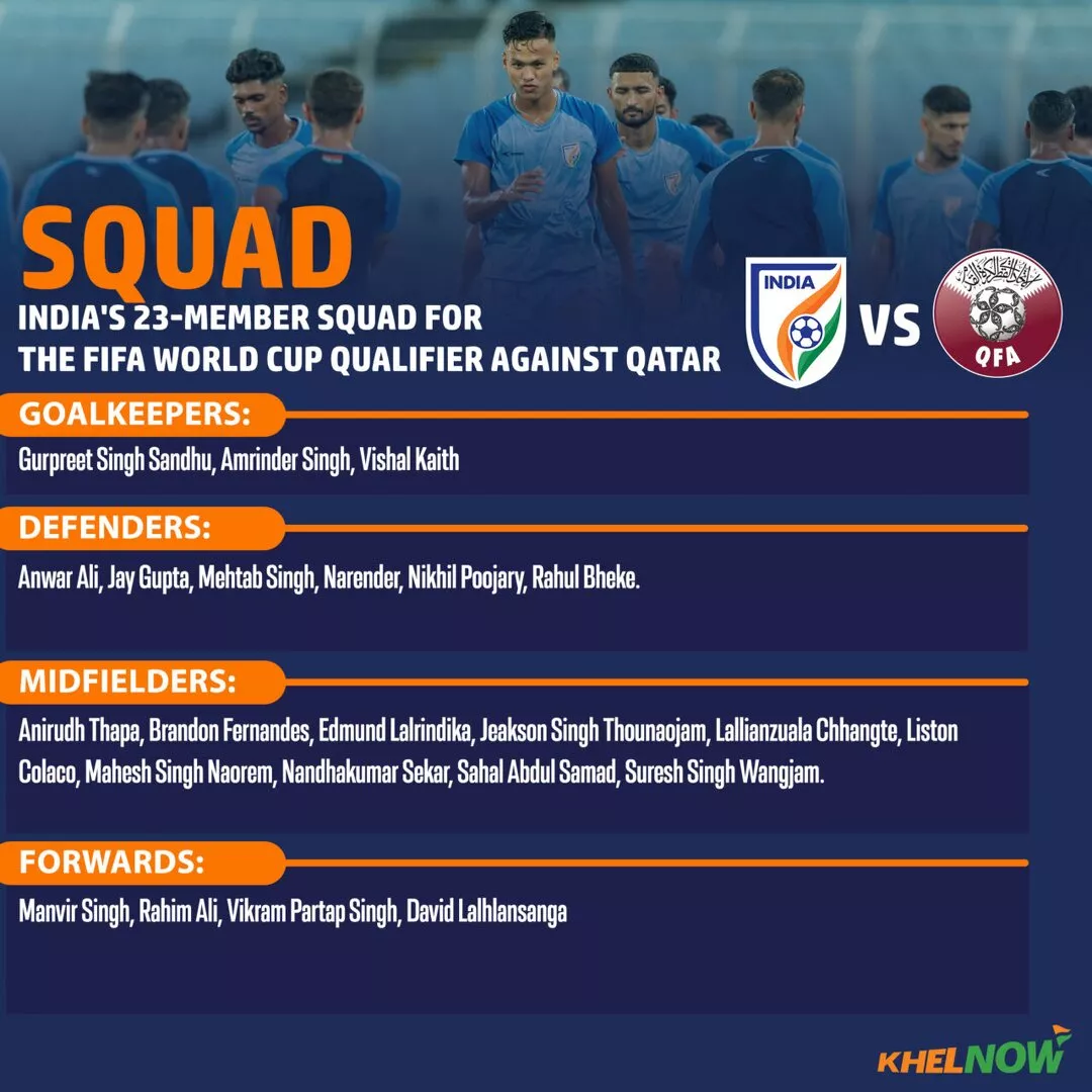 Igor Stimac names 23-member squad for Qatar clash.