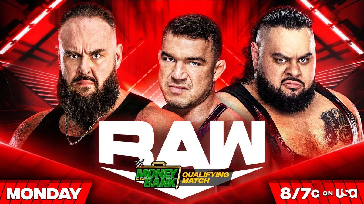 Money in the Bank Qualifying Match- Braun Strowman vs Chad Gable vs Bronson Reed