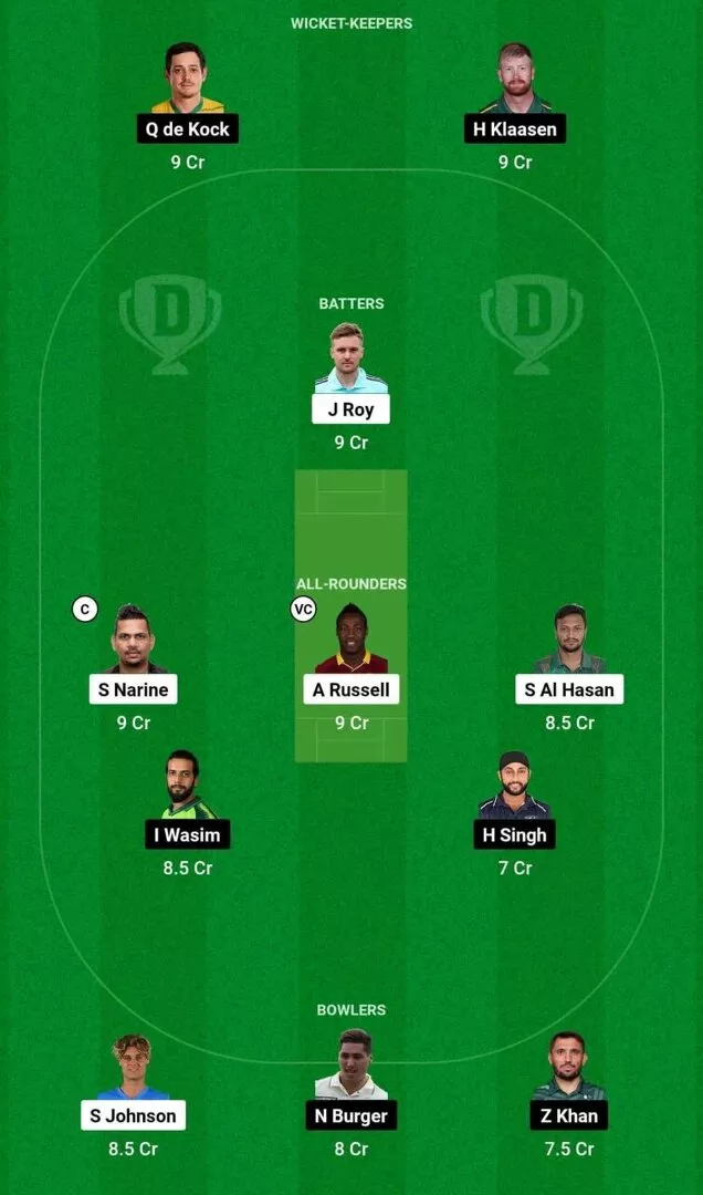 LAS vs SEA MLC 2024 Dream11 Team 2