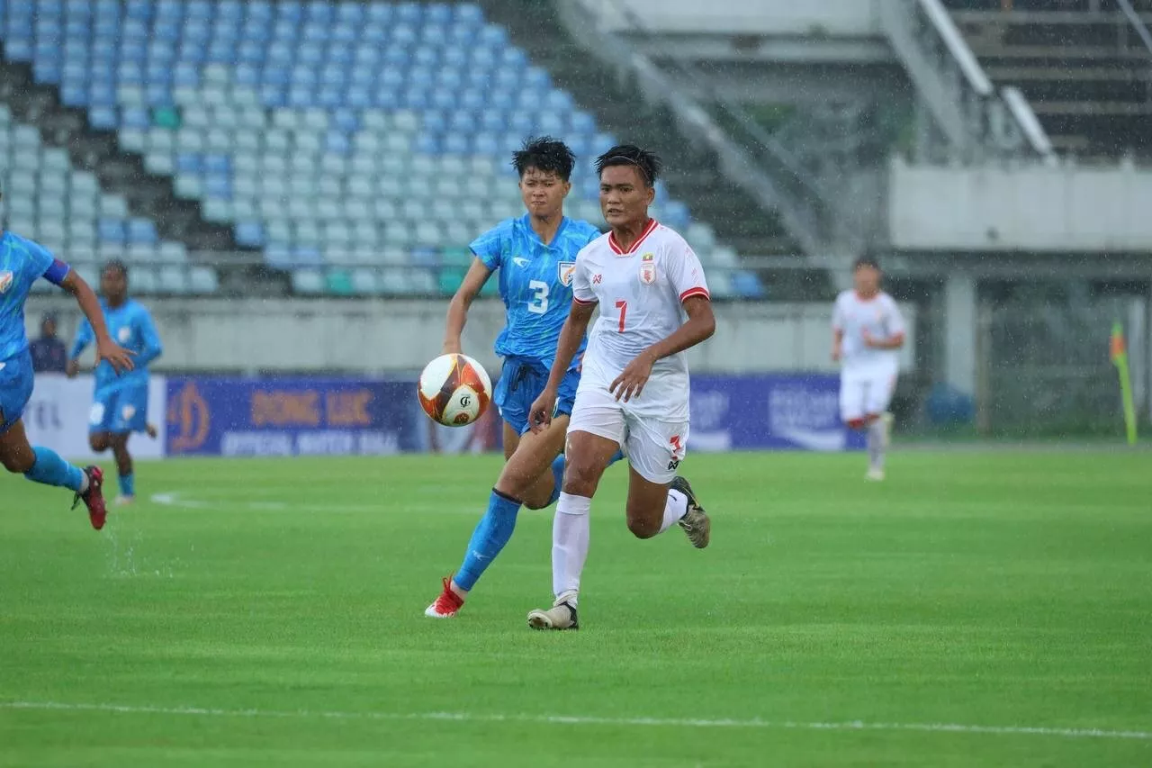 India Women's football team hold Myanmar to draw in second International friendly.