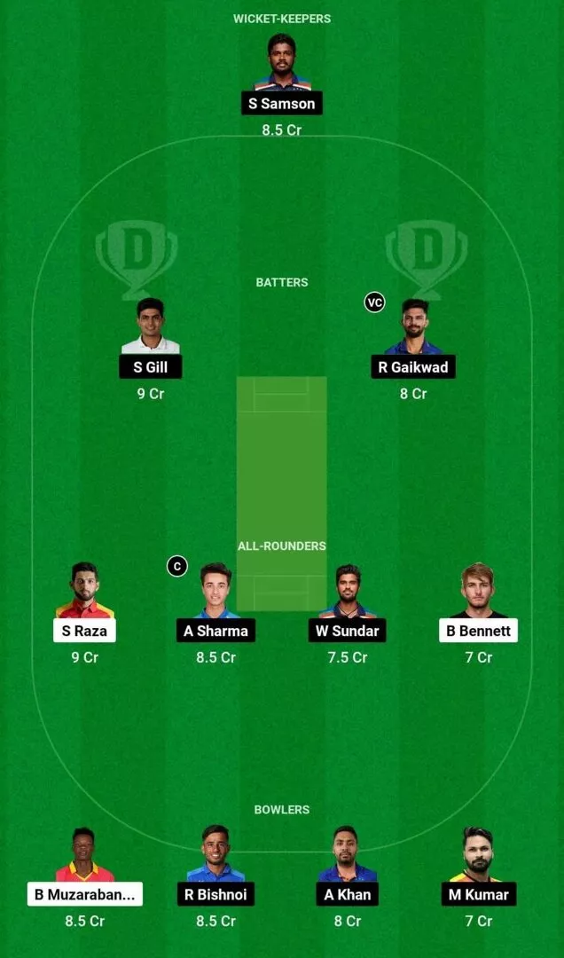 ZIM vs IND 3rd T20I 2024 Dream11 Team 2