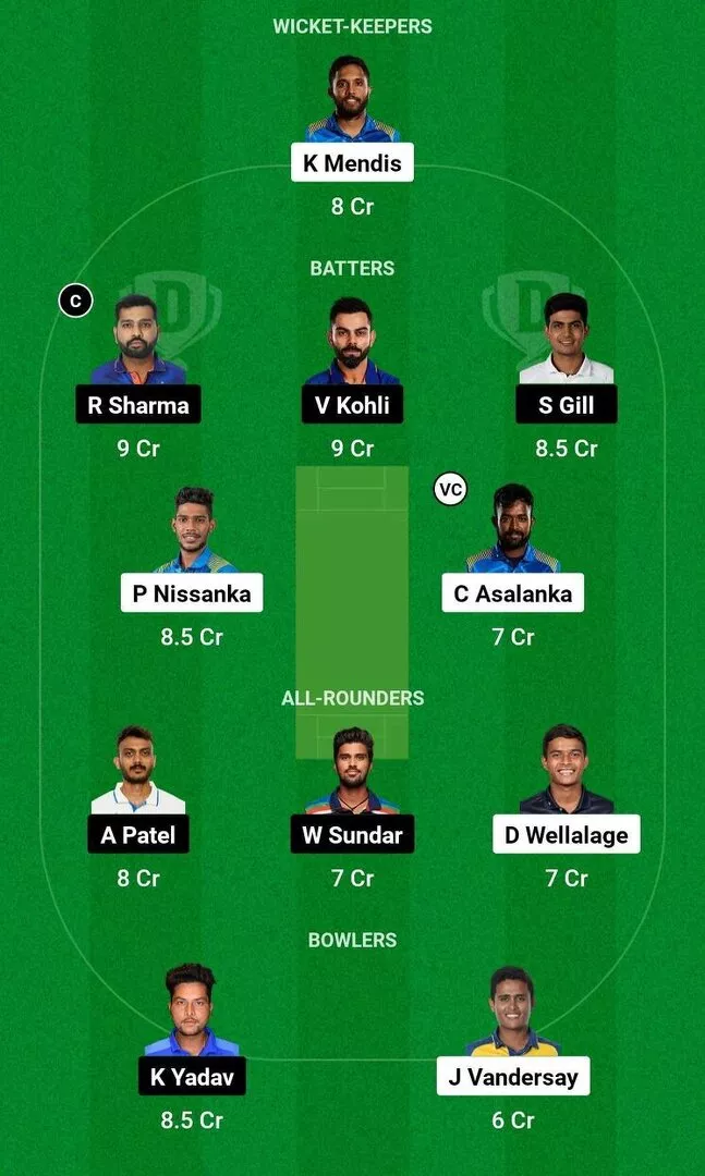 IND vs SL 3rd ODI 2024 Dream11 Team 1