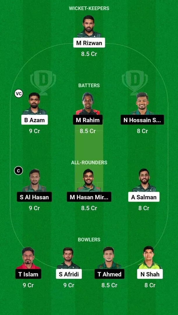 PAK vs BAN 1st Test Dream11 Team 1