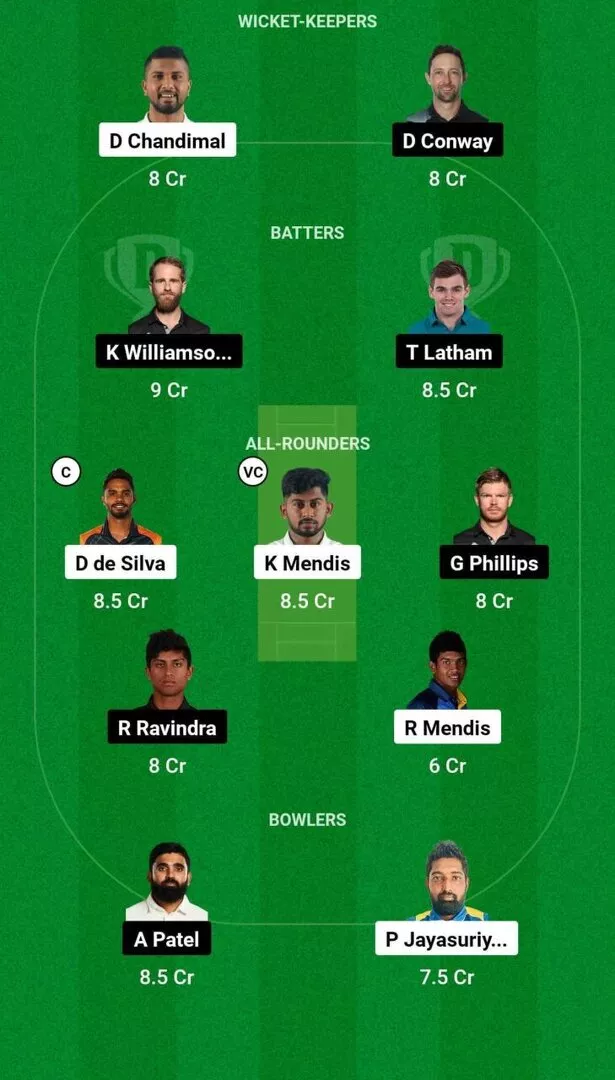 SL vs NZ 2nd Test, Dream11 Team 2