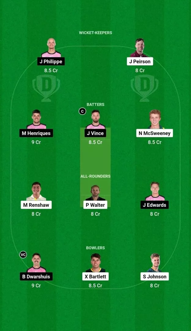 HEA vs SIX BBL 2024-25 Dream11 Team 1