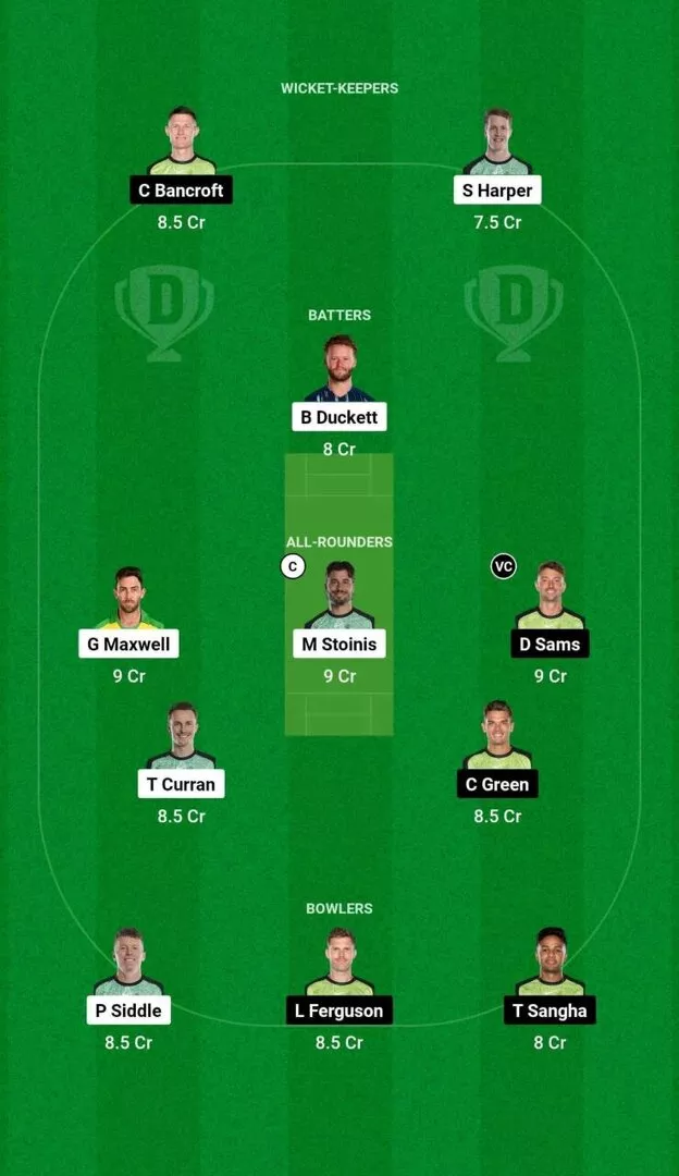 STA vs THU BBL 2024-25 Dream11 Team 2