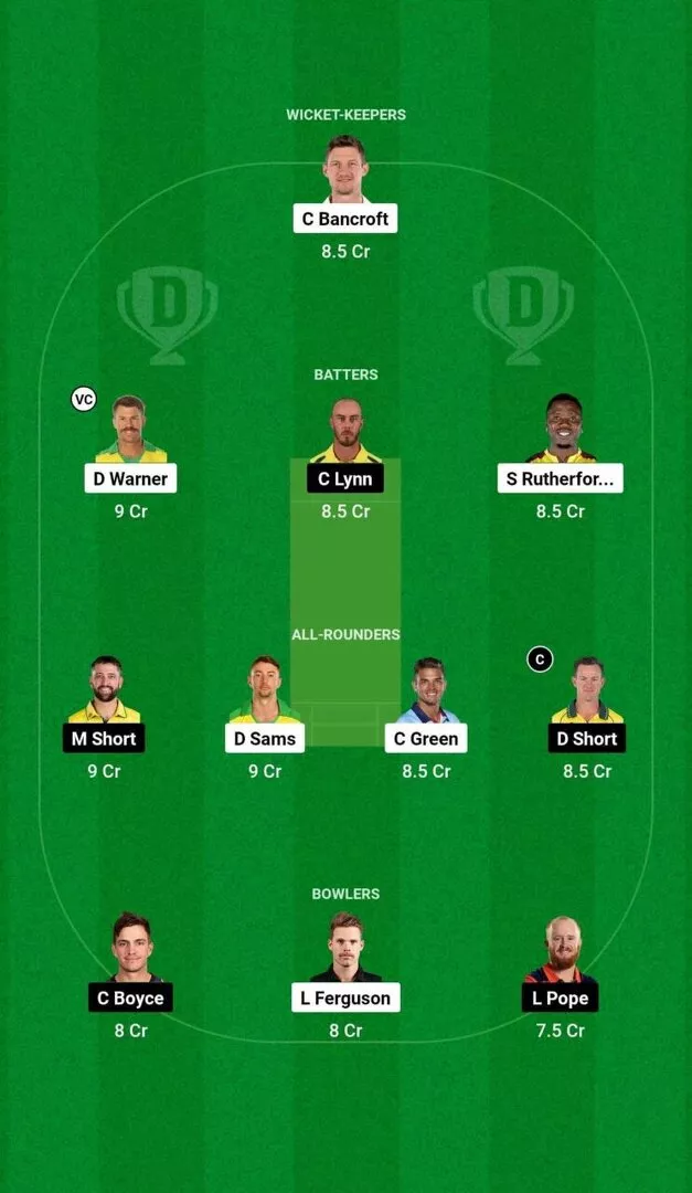 THU vs STR BBL 2024-25 Dream11 Team 2