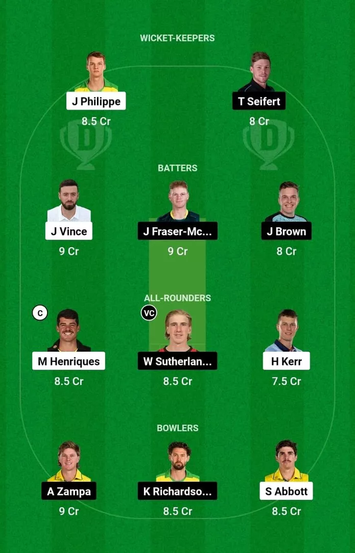 SIX vs REN BBL 2024-25 Dream11 Team 1