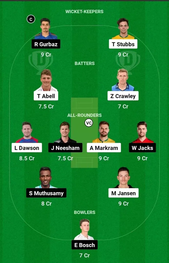 SEC vs PC Dream11 Prediction, SA20 2025