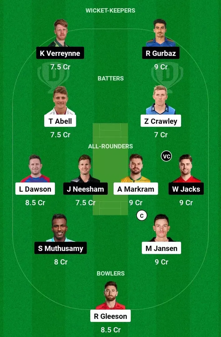 SEC vs PC Dream11 Prediction, SA20 2025