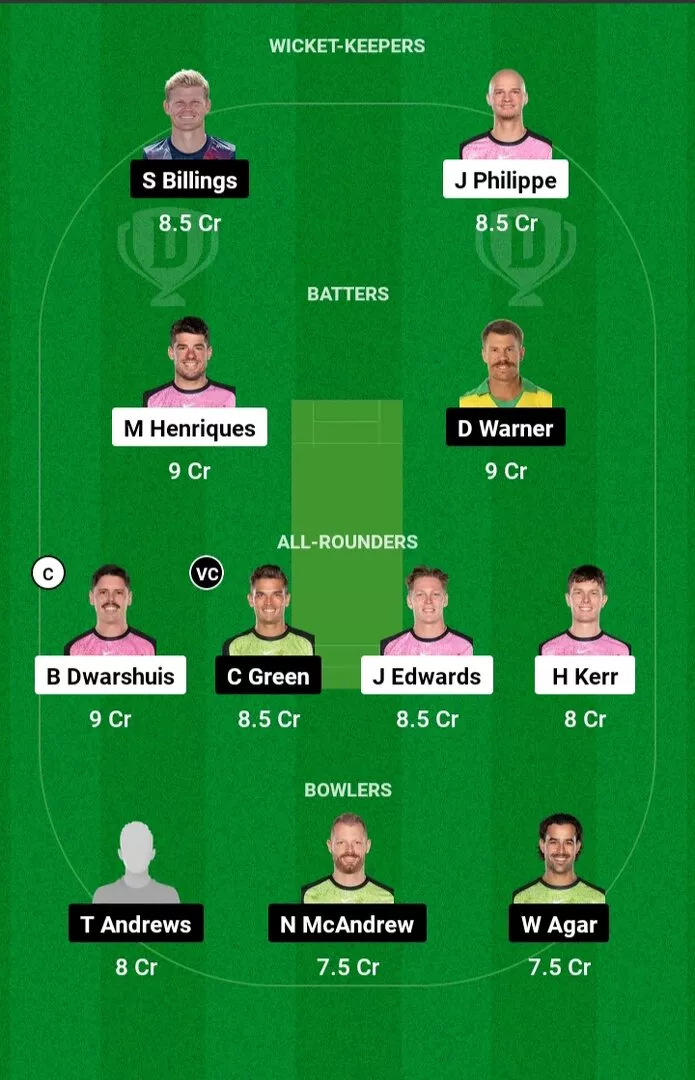 Seis vs Thu Dream11 Previsão, BBL 2024-25