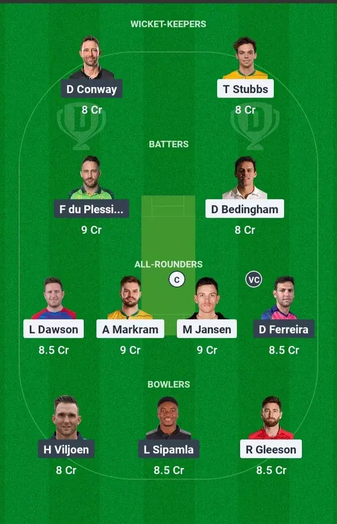 SEC vs JSK Dream11 Prediction, SA20 2025