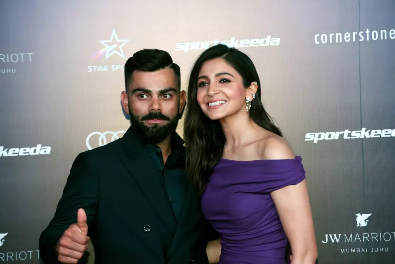 Virat Kohli with his wife Anushka Sharma