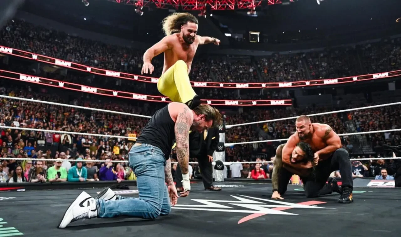 WWE RAW Seth Rollins CM Punk