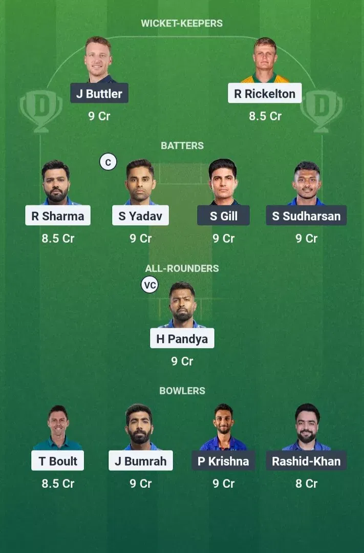 MI vs GT Dream11 Prediction, Dream11 Playing XI, Today Match 56, IPL 2025 (Indian T20 League)