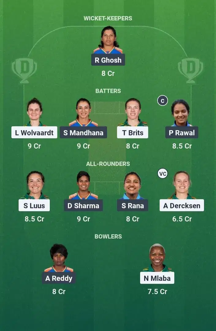 SA-W vs IN-W Dream11 Prediction, Dream11 Playing XI, Today Match 5, Sri Lanka Women's ODI Tri Series 2025
