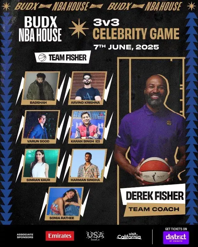 Team Fisher for BUDX NBA House 3V3 celebrity game