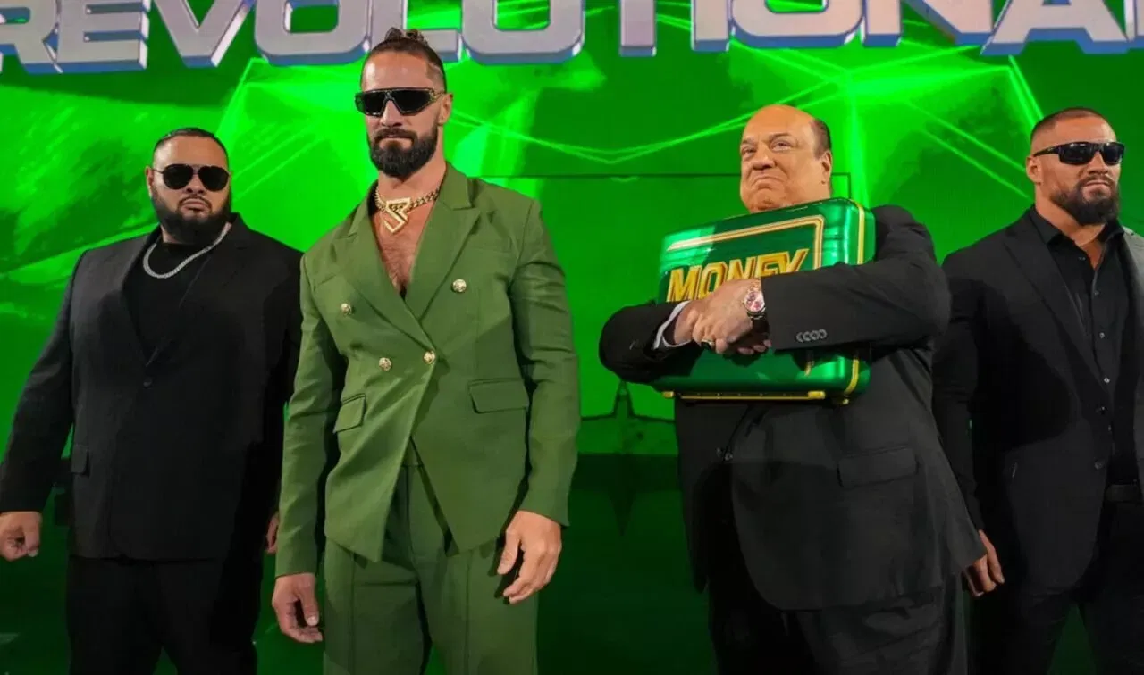 WWE RAW Seth Rollins Bronson Reed, Paul Heyman and Bron Breakker