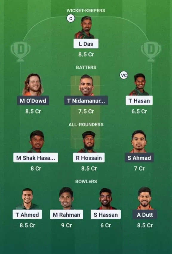 BAN vs NED Dream11 Prediction, Best Dream11 Playing XI, Today Match 2nd T20I, Netherlands tour of Bangladesh 2025