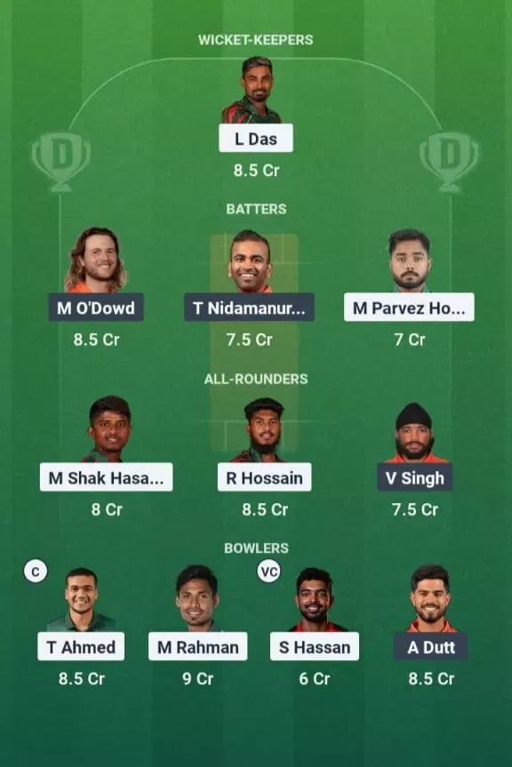 BAN vs NED Dream11 Prediction, Best Dream11 Playing XI, Today Match 2nd T20I, Netherlands tour of Bangladesh 2025