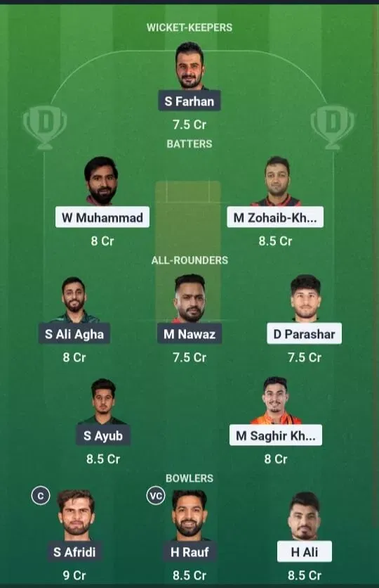 UAE vs PAK Dream11 Prediction, Best Dream11 Playing XI, Today Match 2nd T20I, UAE T20I Tri-Series 2025