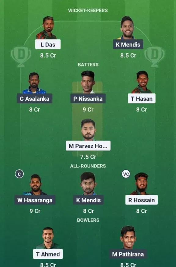 BAN vs SL Dream11 Prediction, Best Dream11 Playing XI, Today Match 5, Asia Cup 2025