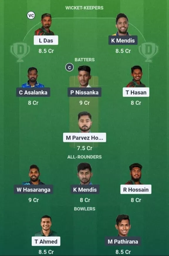 BAN vs SL Dream11 Prediction, Best Dream11 Playing XI, Today Match 5, Asia Cup 2025