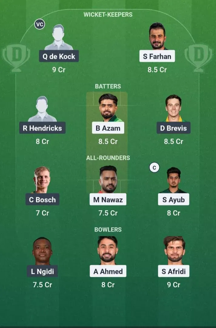 PAK vs SA Dream11 Prediction, Dream11 Playing XI, Today Match 1st T20I, Pakistan vs South Africa T20I series 2025