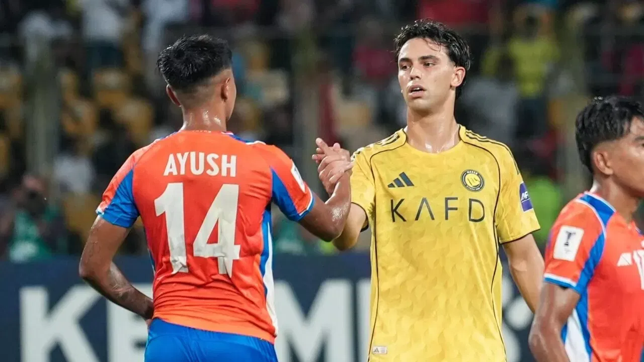 Al-Nassr's Portuguese Superstar Joao Felix and FC Goa's Ayush Chhetri