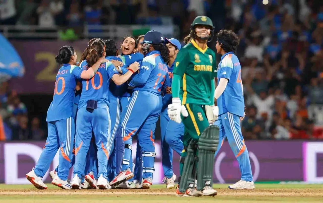 India celebrate after winning ICC Women's Cricket World Cup 2025