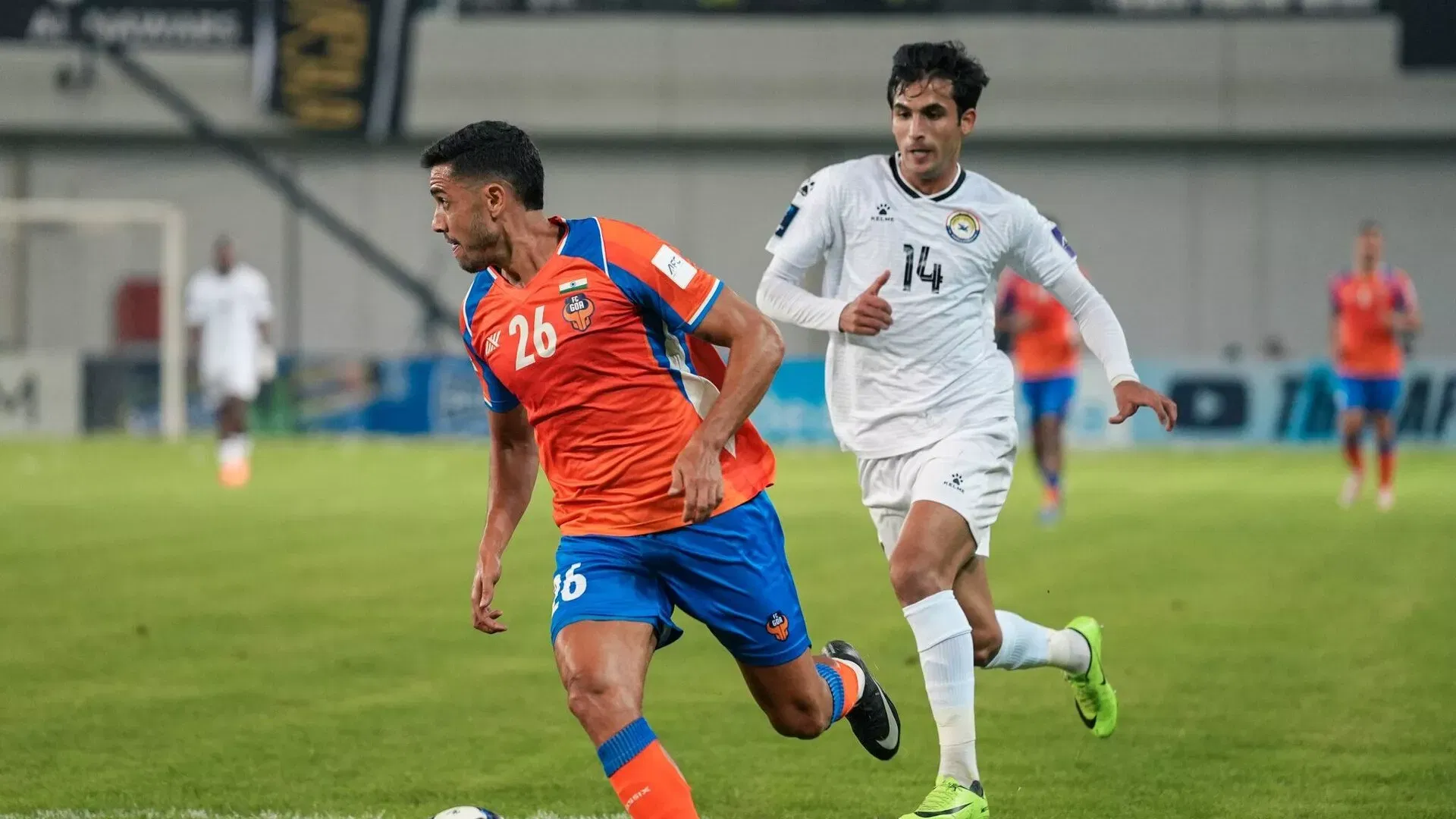 FC Goa midfielder Borja Herrera in AFC Champions League-2 clash against Al Zawraa
