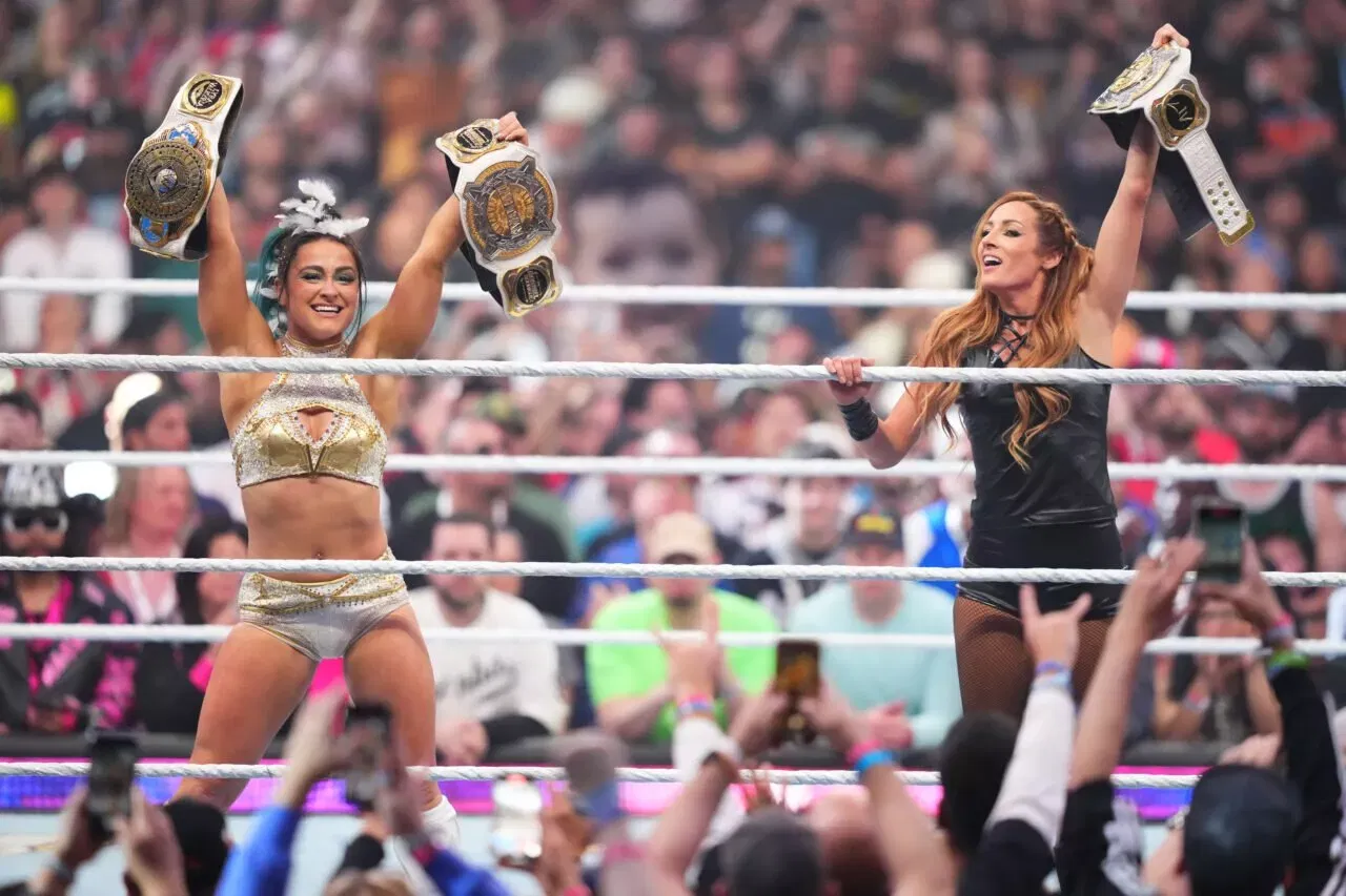 Lyra Valkyria and Becky Lynch in WWE
