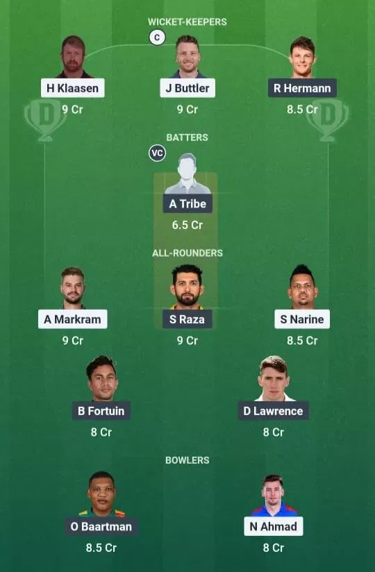 DSG vs PR Dream11 Prediction, Dream11 Playing XI, Today Match 27, SA20 2025-26