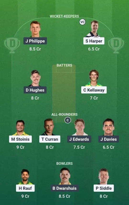 STA vs SIX Dream11 Prediction, Dream11 Playing XI, Today Match 27, Big Bash League 2025-26